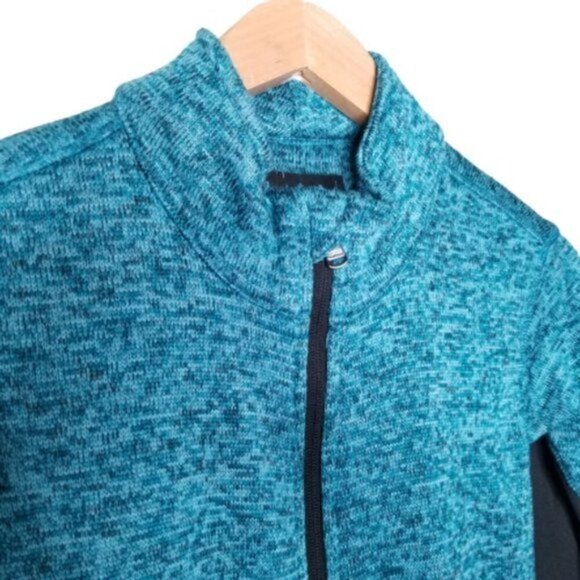 Marc New York Heathered Teal & Black Track Jacket - Picture 3 of 6